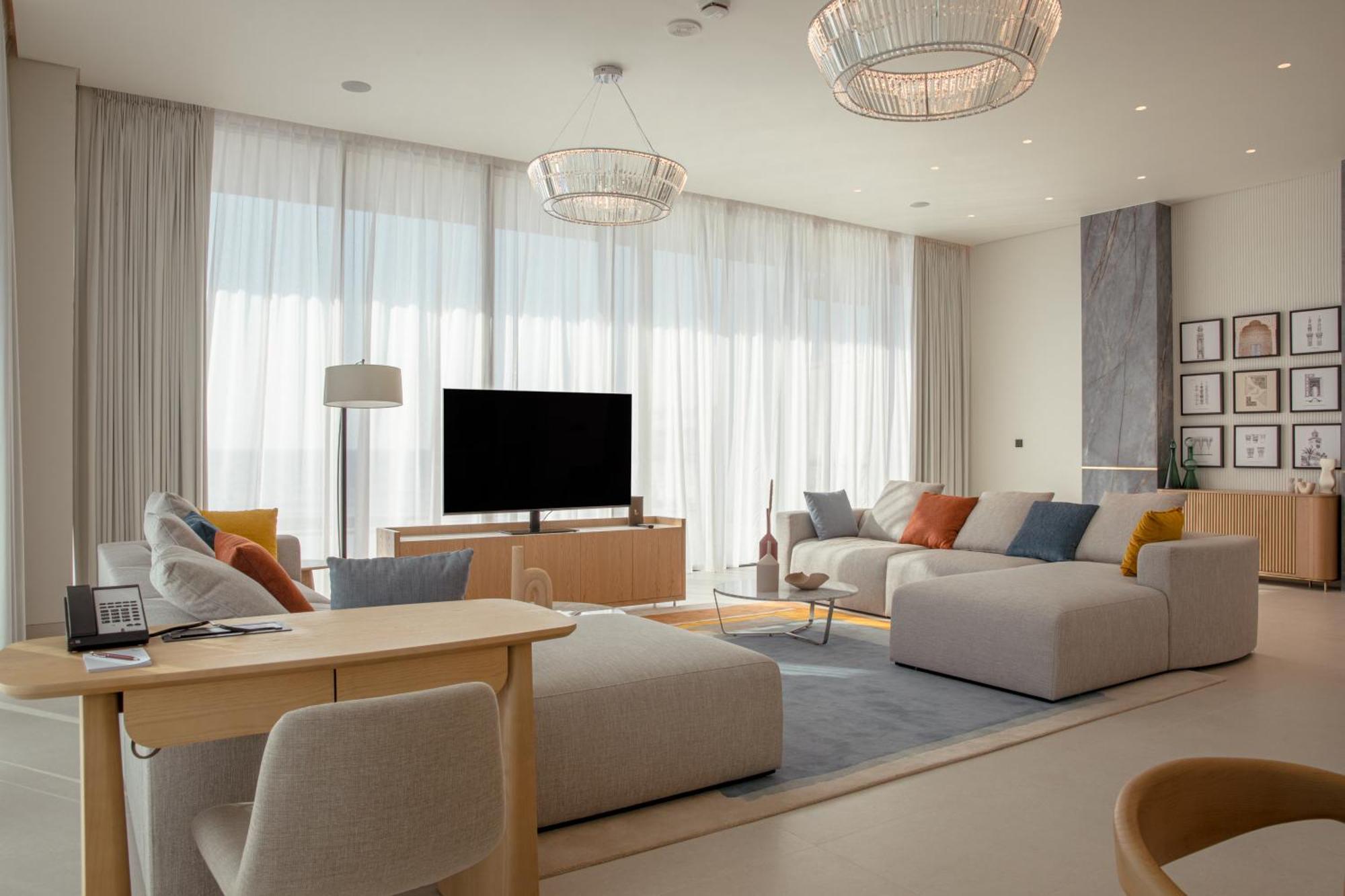 Ajman Hotel & Villas By Blazon Hotels Exterior foto A living room at the hotel